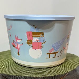 Tupperware Lumina Mega Bowl with Christmas Scene 6.6L NWT